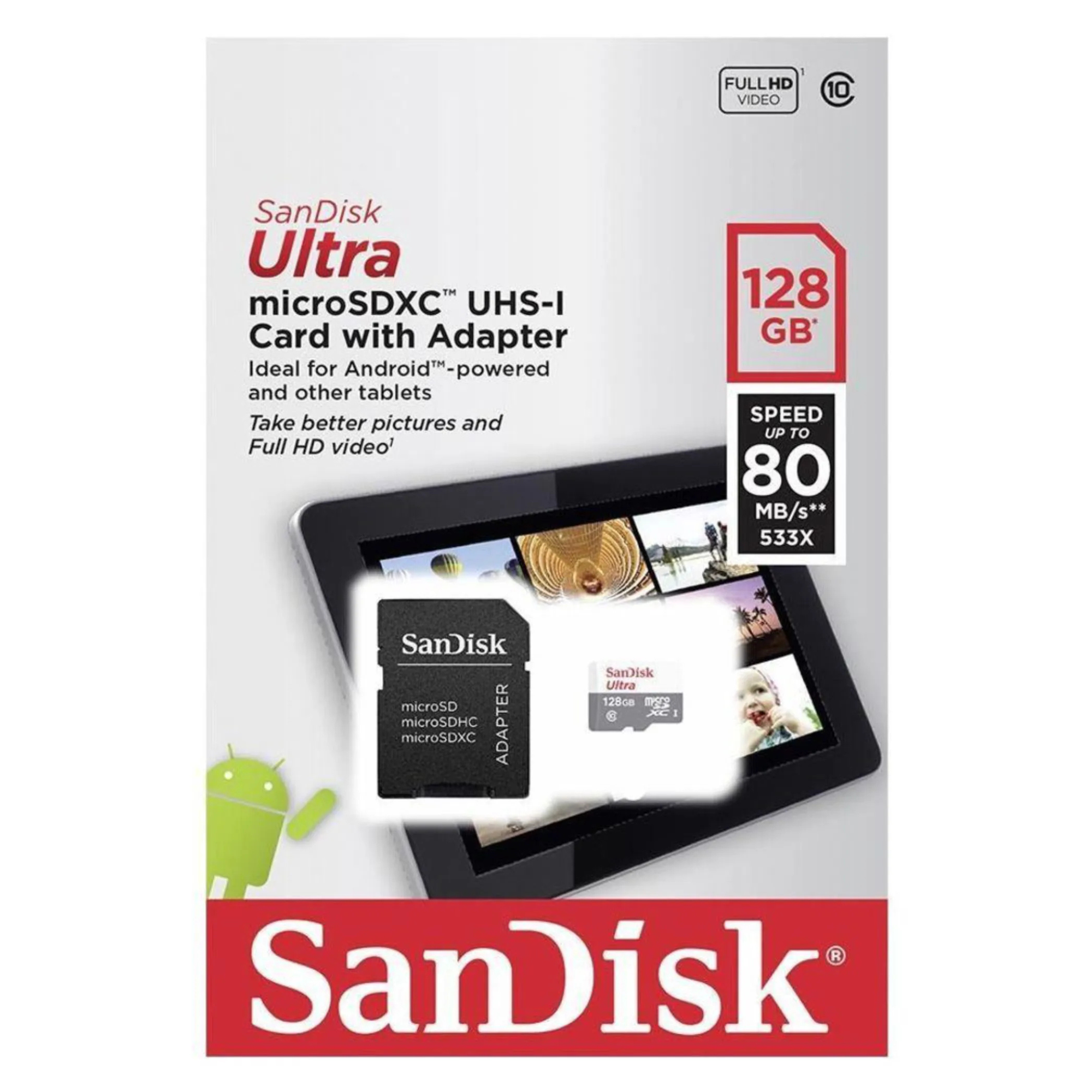 Cartão de Memória SanDisk 128GB Classe 10 MicroSDHC com Adaptador - Imagem 8