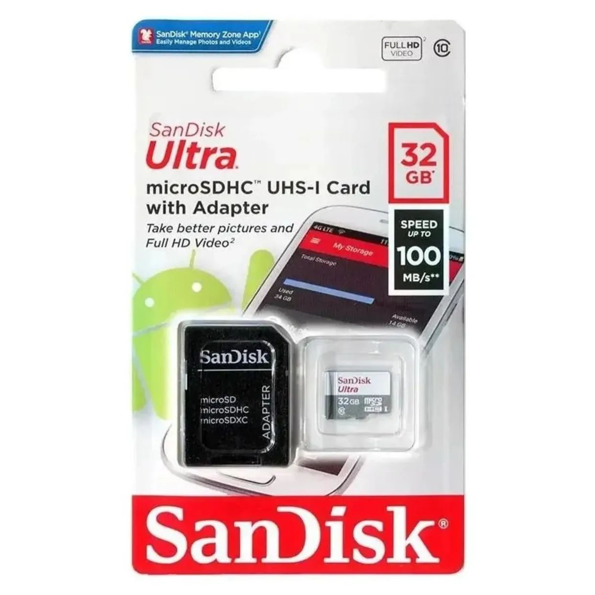 Cartão de Memória SanDisk 32GB Classe 10 MicroSDHC com Adaptador - Imagem 10