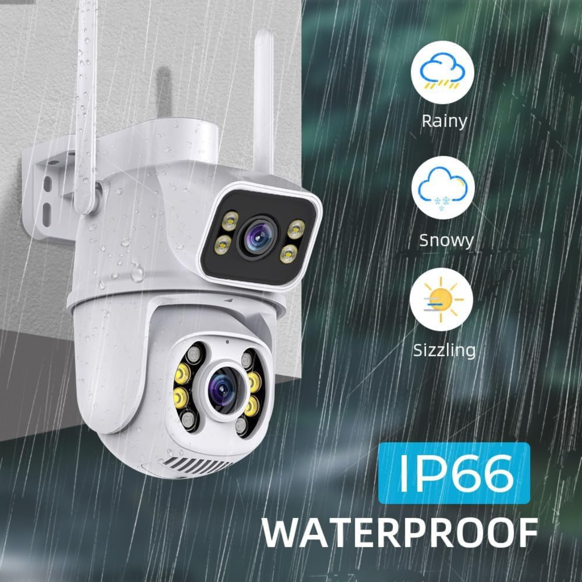 Câmera de Segurança WiFi Mini Speed Visão Dupla Inteligente Áudio Bidirecional - Imagem 2